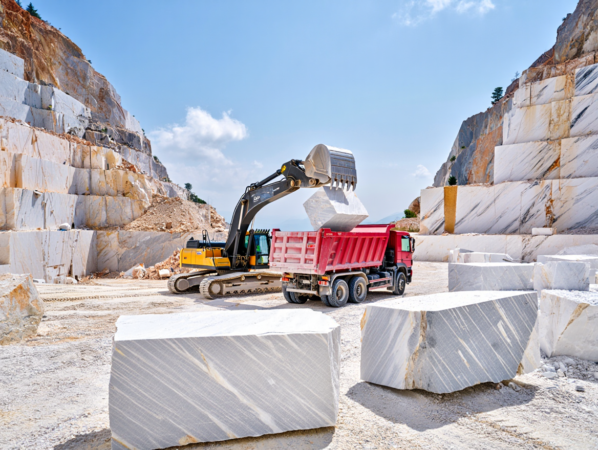 Plaka mermer üretimi